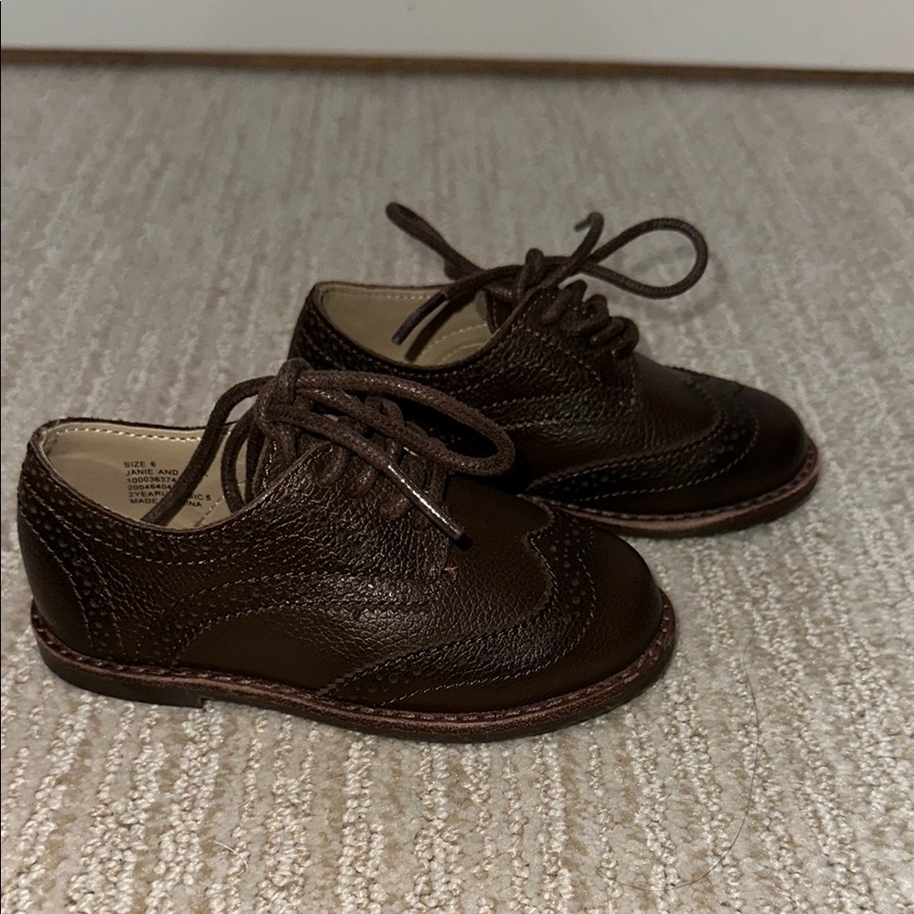 Janie and Jack Brown Kids Dress Shoes - Picture 5 of 6